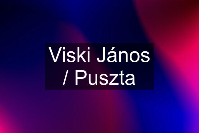 Viski János / Puszta