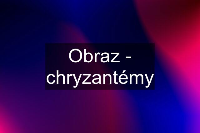 Obraz - chryzantémy