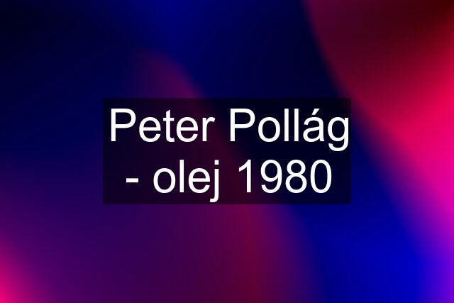 Peter Pollág - olej 1980