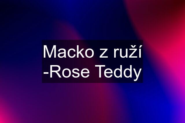 Macko z ruží -Rose Teddy