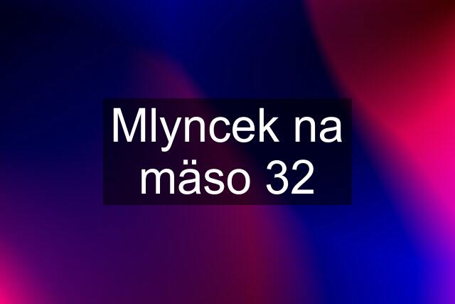 Mlyncek na mäso 32