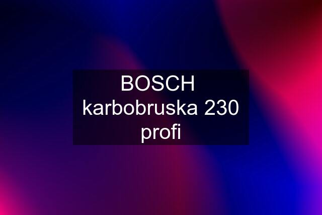 BOSCH  karbobruska 230 profi