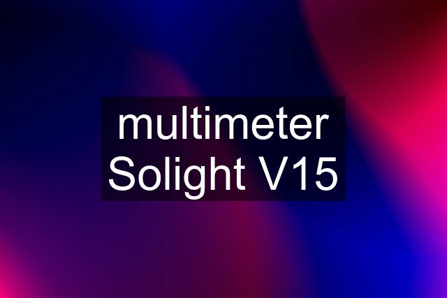 multimeter Solight V15