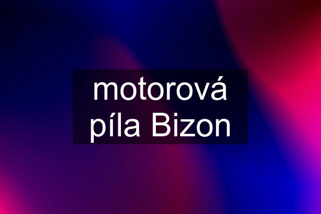 motorová píla Bizon