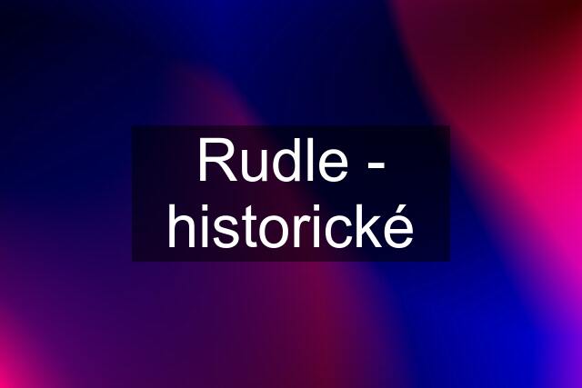 Rudle - historické