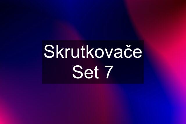 Skrutkovače Set 7