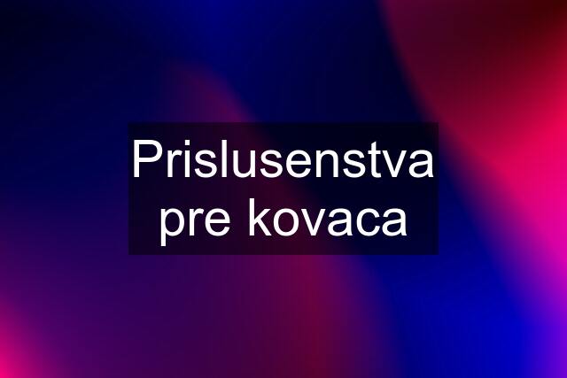 Prislusenstva pre kovaca