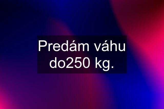 Predám váhu do250 kg.