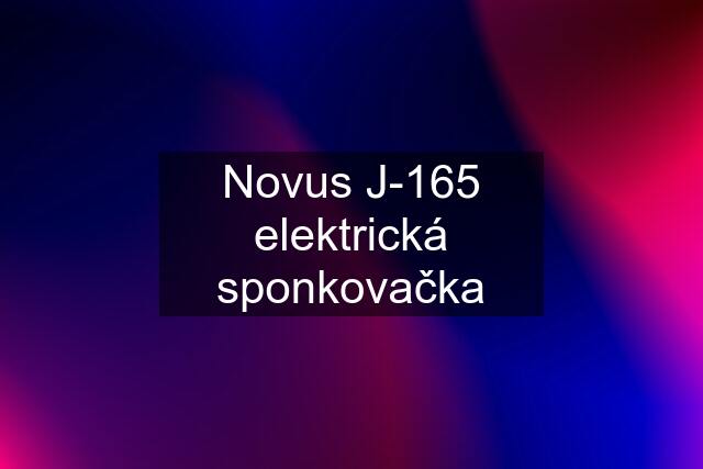 Novus J-165 elektrická sponkovačka