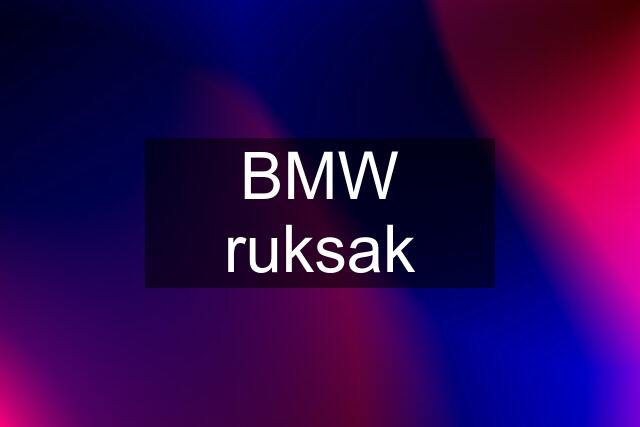 BMW ruksak