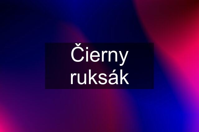 Čierny ruksák