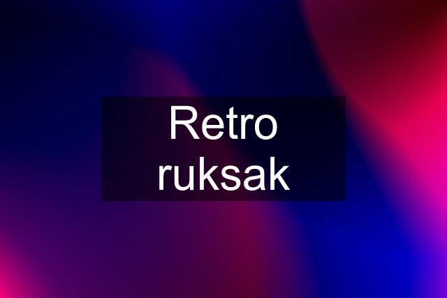 Retro ruksak