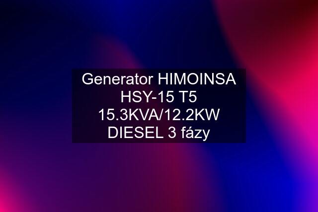Generator HIMOINSA HSY-15 T5 15.3KVA/12.2KW DIESEL 3 fázy