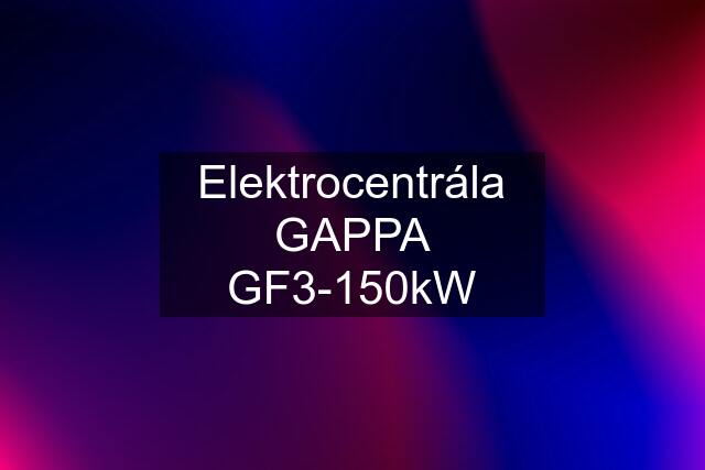 Elektrocentrála GAPPA GF3-150kW