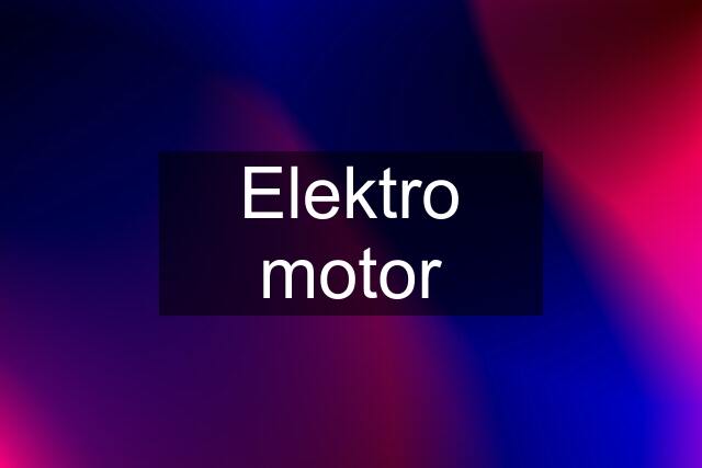 Elektro motor