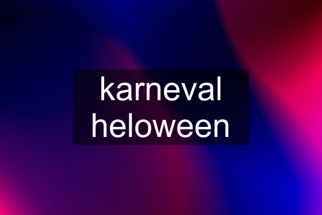 karneval heloween