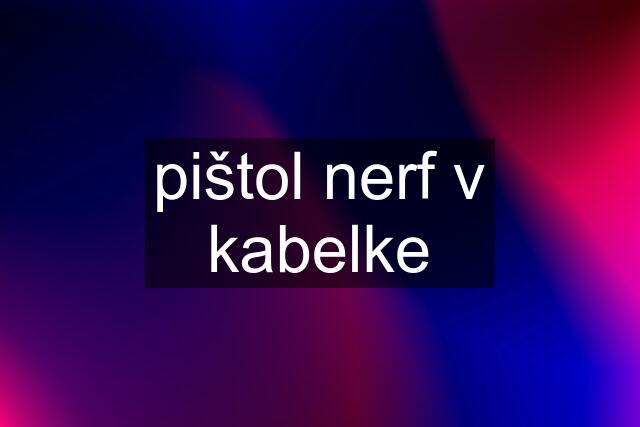 pištol nerf v kabelke