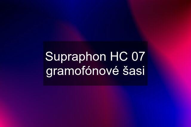 Supraphon HC 07 gramofónové šasi