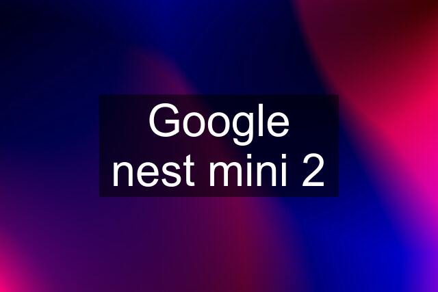 Google nest mini 2