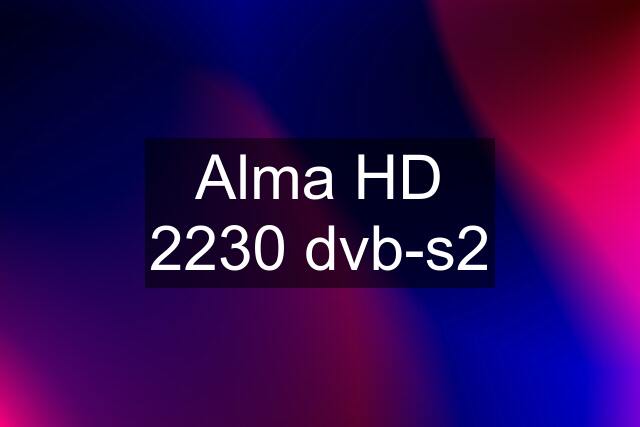 Alma HD 2230 dvb-s2