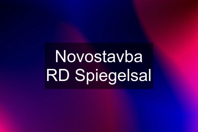 Novostavba RD Spiegelsal