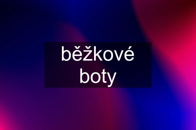 běžkové boty