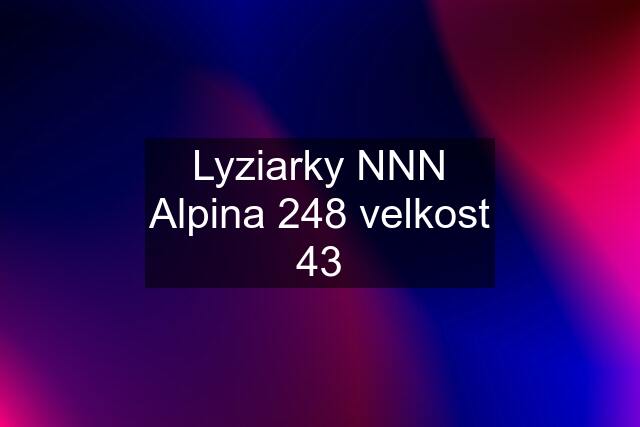 Lyziarky NNN Alpina 248 velkost 43