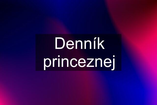 Denník princeznej