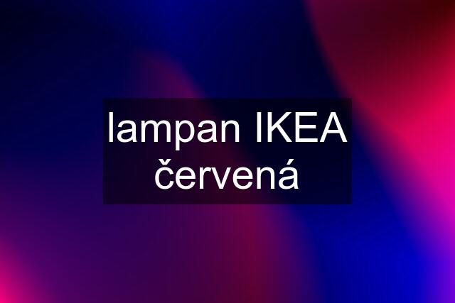 lampan IKEA červená