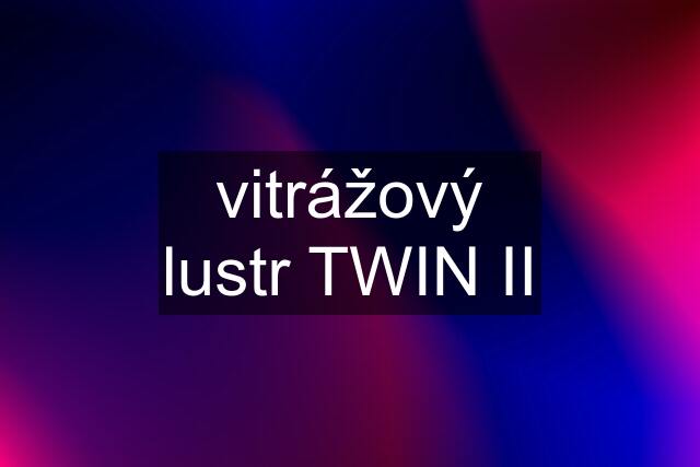 vitrážový lustr TWIN II