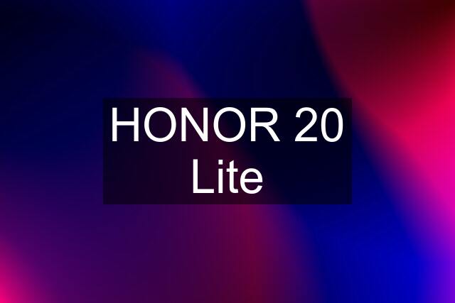 HONOR 20 Lite