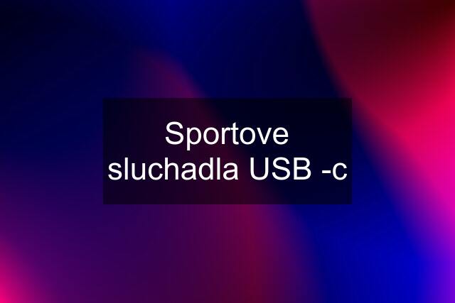 Sportove sluchadla USB