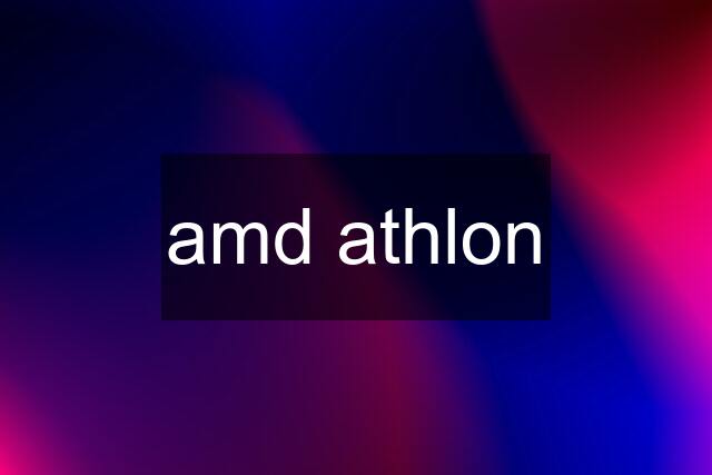 amd athlon