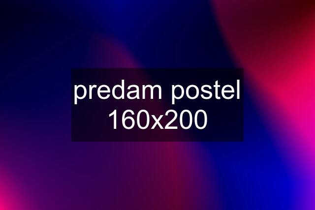 predam postel 160x200