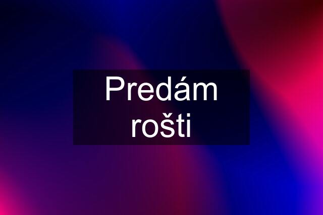 Predám rošti