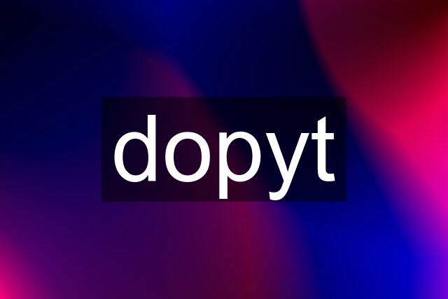 dopyt