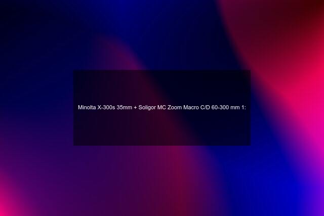 Minolta X-300s 35mm + Soligor MC Zoom Macro C/D 60-300 mm 1: