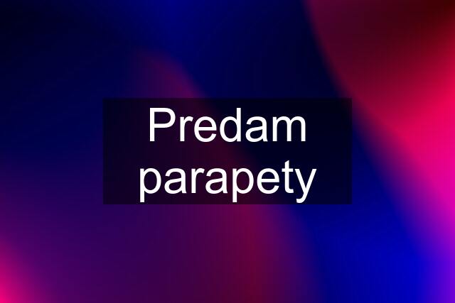 Predam parapety