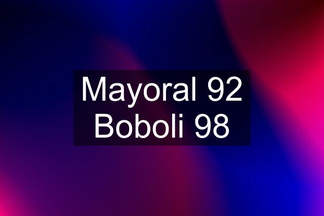 Mayoral 92 Boboli 98