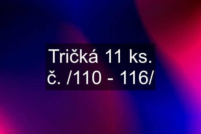 Tričká 11 ks. č. /110 - 116/