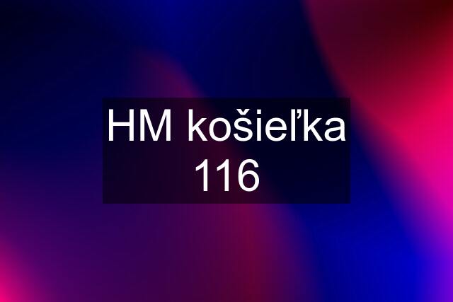 HM košieľka 116