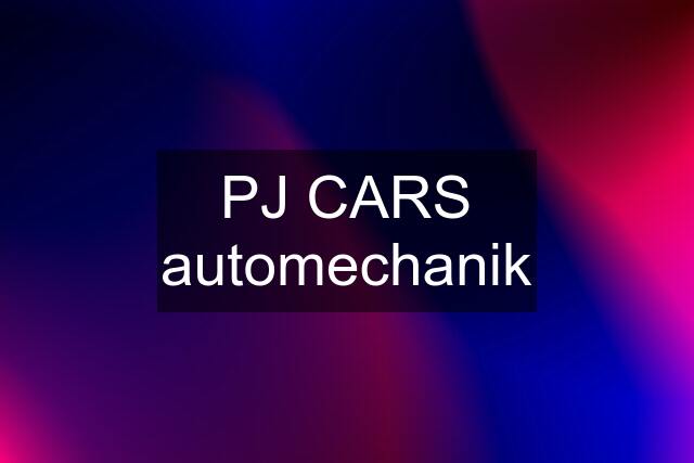 PJ CARS automechanik