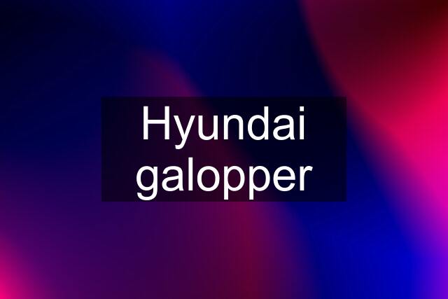 Hyundai galopper