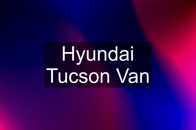 Hyundai Tucson Van