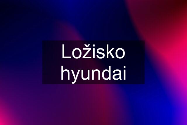 Ložisko hyundai