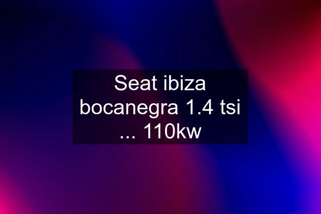 Seat ibiza bocanegra 1.4 tsi ... 110kw
