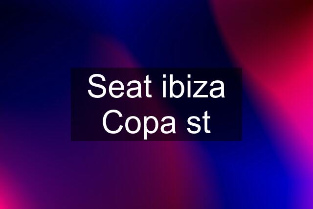 Seat ibiza Copa st