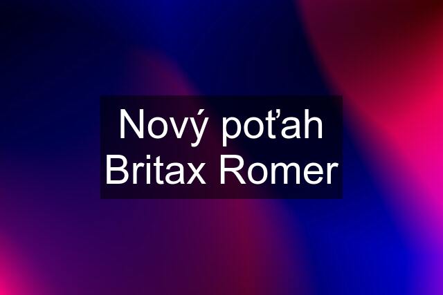 Nový poťah Britax Romer