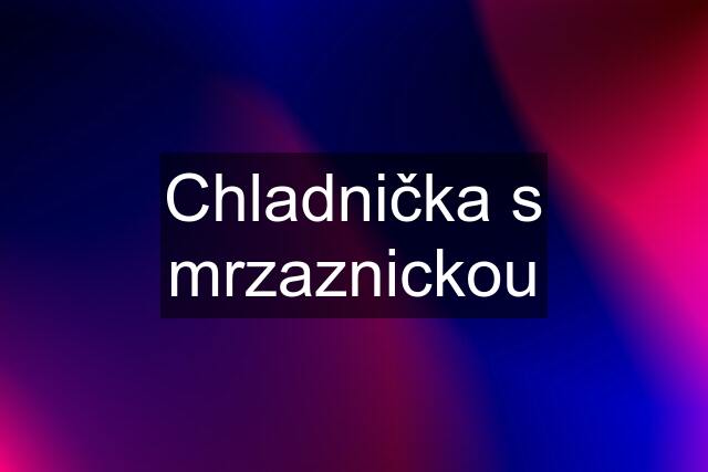 Chladnička s mrzaznickou