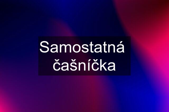 Samostatná  čašníčka